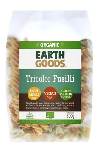 Earth Goods Organic Tricolor Fusilli, 500G