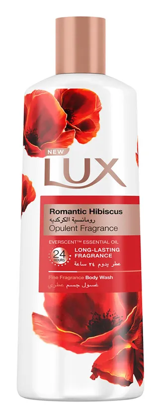 Lux Opulent Fragrance 24H Body Wash Romantic Hibiscus with Essential Oil, 250ml