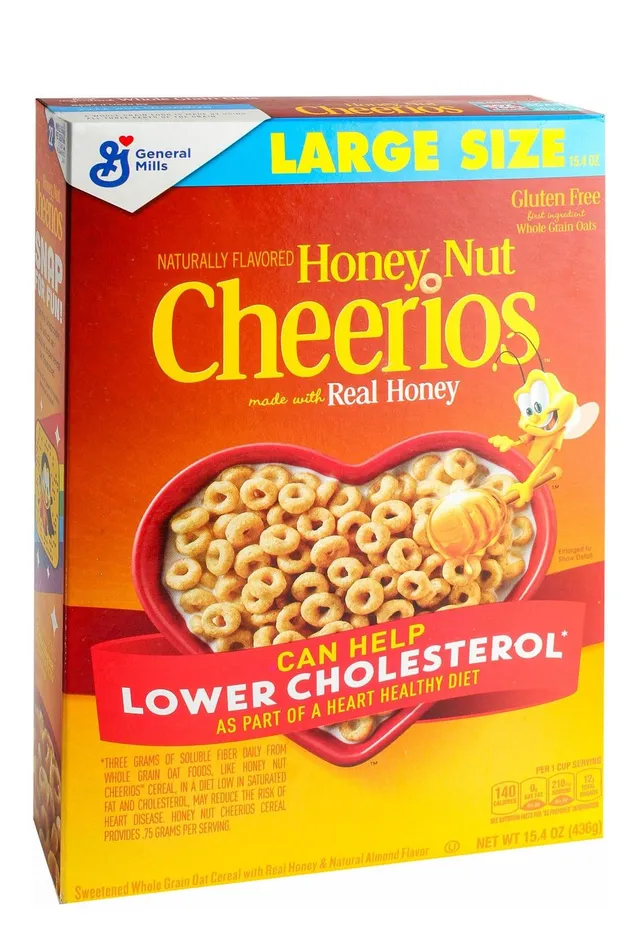 General Mills Honey Nut Cheerios Whole Grain Oat Cereal Gluten Free, 436g