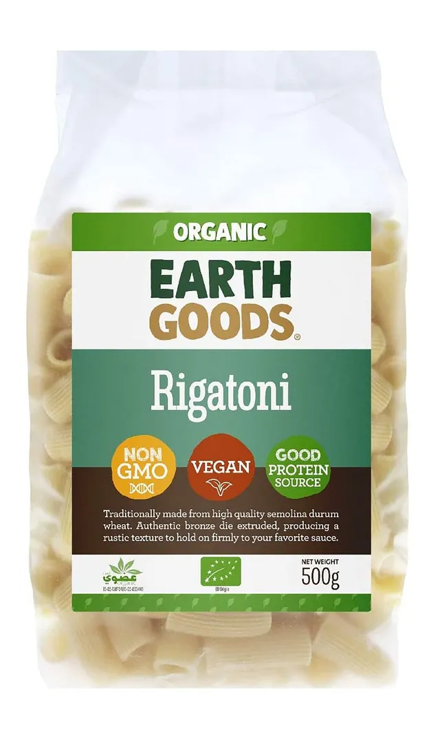 Earth Goods Organic Rigatoni Pasta 500 g