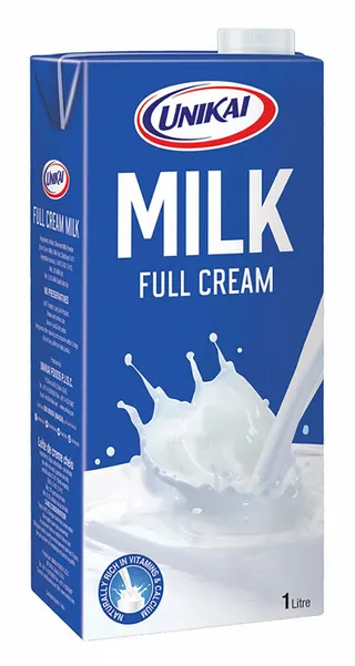 Unikai UHT Full Cream Milk, UAE, 1L