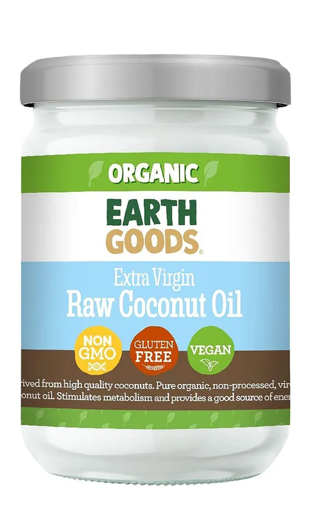 Earth Goods Organic Extra Virgin Coconut Oil Non Gmo Gluten Free Vegan 500 ML