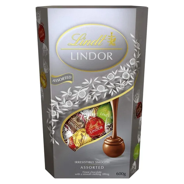 Lindt Lindor Silver Assorted Milk Chocolate, 600g