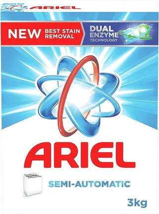 Ariel Fast Dissolving Laundry Detergent Powder, 3kg