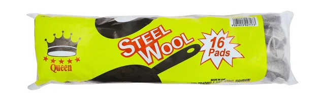 Queen Steel Wool Pads, 16 Pieces