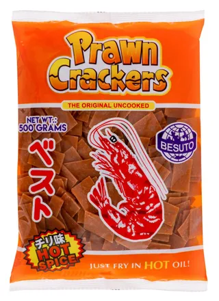 Besuto Uncooked Hot Spice Prawn Crackers, 500g