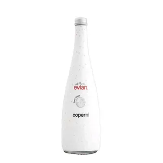 Evian Balmain Natural Mineral Water Glass Limited Edition, 750ml