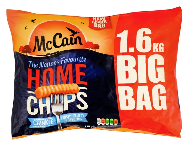 McCain Frozen Home Chips Crinkle Potato French Fries, 1.6kg