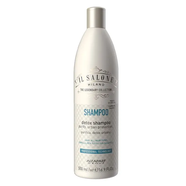 Il Salone Detoxifying & Purifying Shampoo with Vegetal Charcoal for All Hair Types, 500ml
