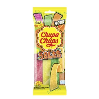 Chupa Chups Mix Flavour Sour Belts, 90g