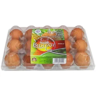 Bidiyah Brown Eggs - Large, 15 Pieces