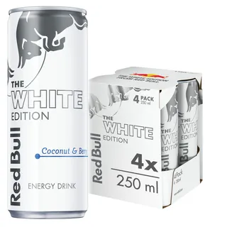 ريد بول الإصدار الأبيض جوز الهند والتوت مشروب طاقة، 4x250ml