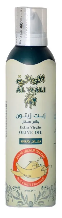 الوالي زيت زيتون بكر ممتاز بخاخ بنكهة الفلفل الأحمر الحار، 200ml
