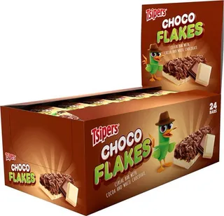 Tsipers Choco Flakes Cereal Bar with White Chocolate, 24x20g