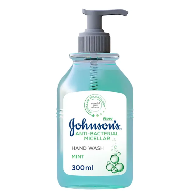 جونسونز غسول يدين سائل ميسيلار مضاد للبكتيريا برائحة النعناع، 300ml