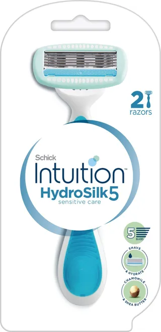 Schick Intuition Hydrosilk 5 Sensitive Care Razor, 2 Pieces