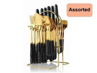 Royal Blue Stainless Steel Cutlery Set Assorted 25Pcs