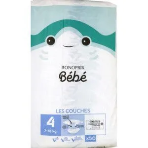 Monoprix Bebe Size4 7-18Kg Maxi Diapers 50'S