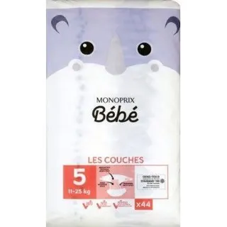 Monoprix Bebe Size5 11-25Kg Junior Diaper 44'S