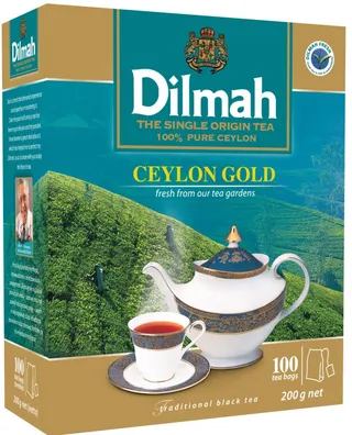 Dilmah Ceylon Gold Tea Bags, 100x2g
