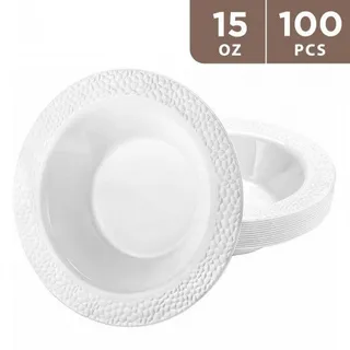 Plastic Round Bowl, 15oz, 2x50 Pieces