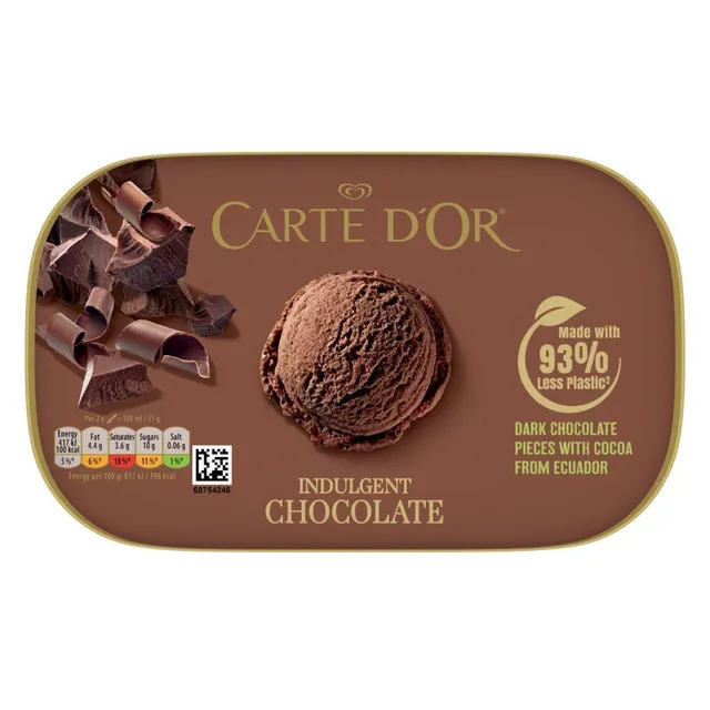 Carte D'Or Indulgent Dark Chocolate Ice Cream, 900ml
