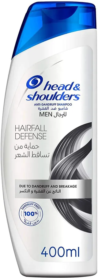 Head & Shoulders Hair Fall Defense Anti-Dandruff Shampoo for Men, 400ml