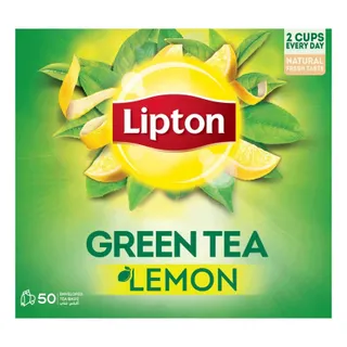 Lipton Lemon Flavour Green Tea Bags, 50x2g