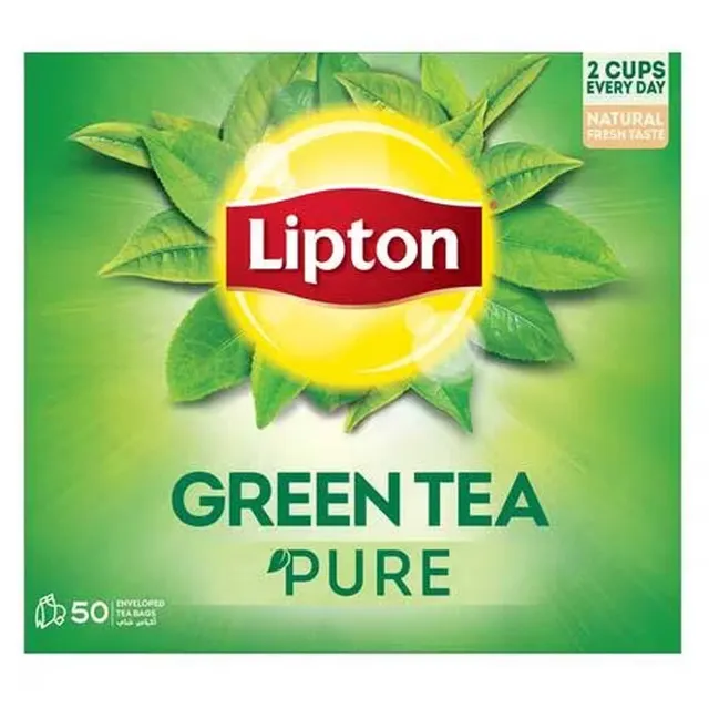 Lipton Pure Green Tea Envelope, 50 bags