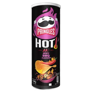 Pringles Hot Spicy Bbq Flavour Potato Chips, 160g