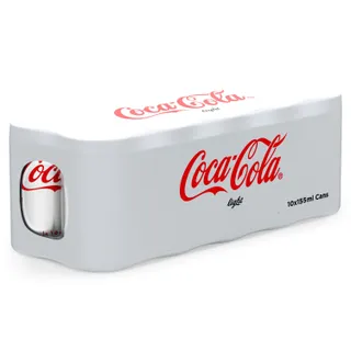 Coca-Cola Light Soft Drink Can, 10x155ml