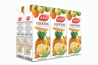 كي دي دي عصير كوكتيل فواكه 100% بدون سكر مضاف، 6x180ml