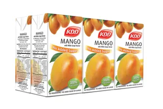 KDD Mango 100% Juice, No Added Sugar, 6x125ml