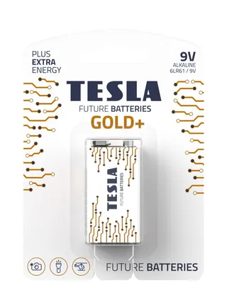 Tesla Batteries Maximum Power 9V Gold+ Alkaline, 1 Piece