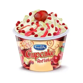 Kwality Red Velvet Cupcake Ice Cream Cup, 150ml