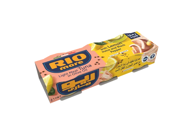 ريو ماري تونة ليمون وفلفل أسود في زيت زيتون، 3x65g