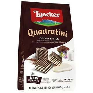 لواكر كوادراتيني كاكاو وحليب ويفر, 125g