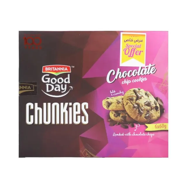 Britannia Good Day Chunkies Chocolate Chip Cookies, 6x60g