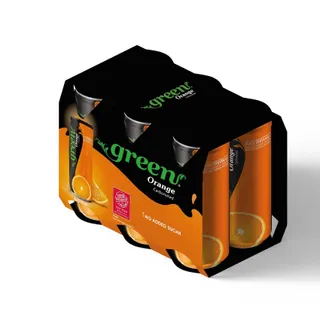 Green Orange Carbonated Soft Drinks Can, 6x330ml