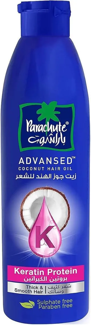 باراشوت أدفانسد كيراتين وجوز الهند زيت شعر لشعر ناعم ولمعان، 300ml