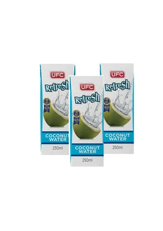 UFC Natural Coconut Water, 3x250ml