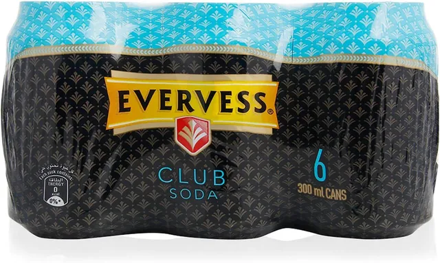 Evervess Club Soda Can, 6x300ml