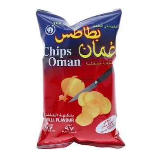 عمان شيبس رقائق بطاطس بنكهة الشطة، 97g