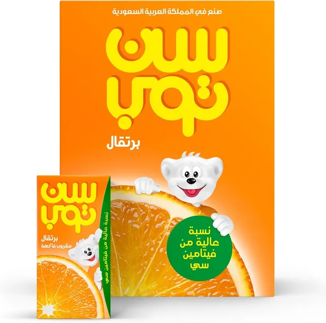 سانتوب مشروب فواكه برتقال، 18x125مل
