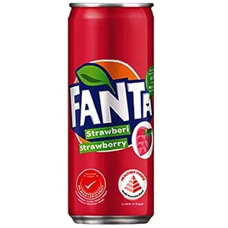 Fanta Strawberry Soft Drink Can, 250ml