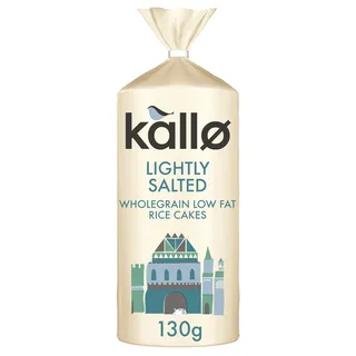 Kallo Lightly Salted Low Fat Wholegrain Rice Cakes, 130g
