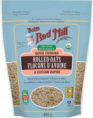 Bob'S Red Mill Organic Oats Rolled Quick 453 gm