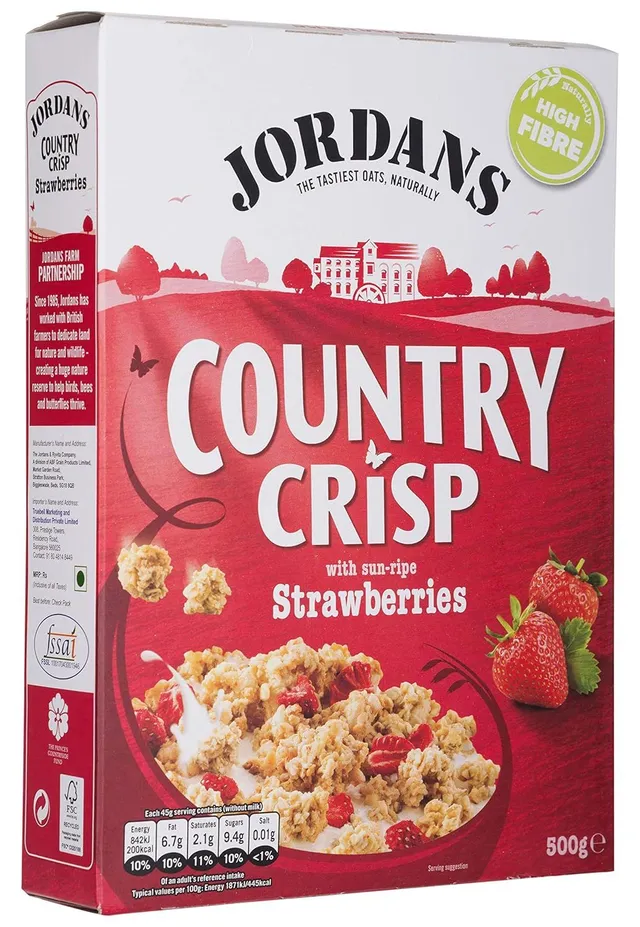 Jordans Country Crisp Sun-Ripe Strawberry Breakfast Cereal, 500g