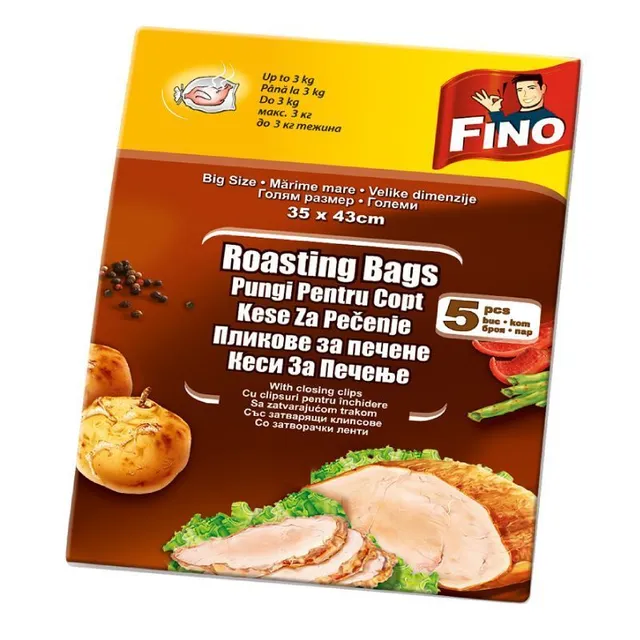 Fino Roasting Bags, 35x43cm, Up to 3kg, 5 Pieces