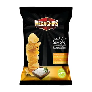 ميجا تشيبس شيبس بطاطس ملح بحر، 85جم
